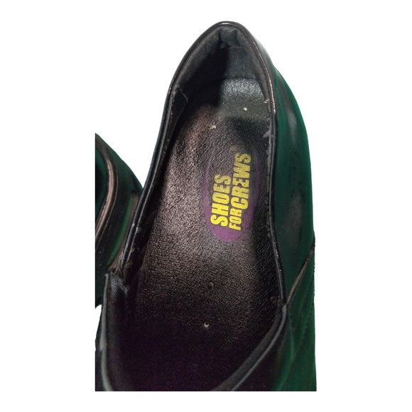 Shoes For Crews Wm. 8 Black Patent Leather Air Clogs Slip & Oil Resistant Soles - Picture 6 of 8